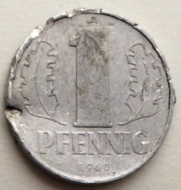Монета 1 пфенниг, Германская Демократическая Республика