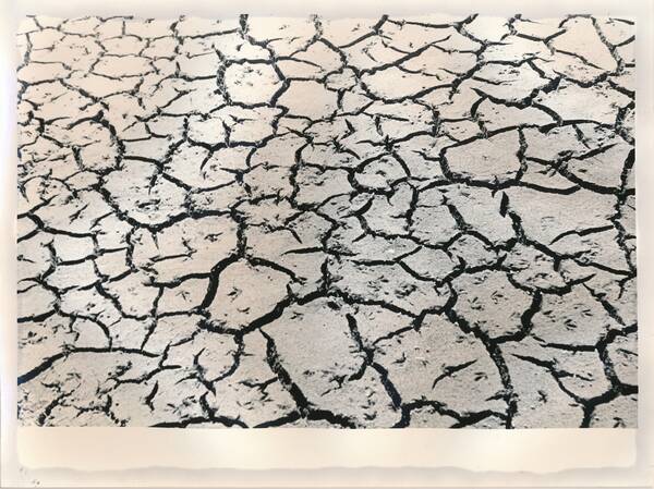 Фотография «Природа Забайкалья. Высохшая грязь на обмелевшем участке озера Угдан»