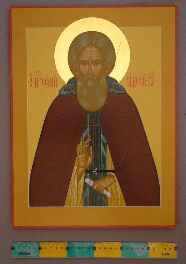 Икона святого преподобного Сергия Радонежского, чудотворца