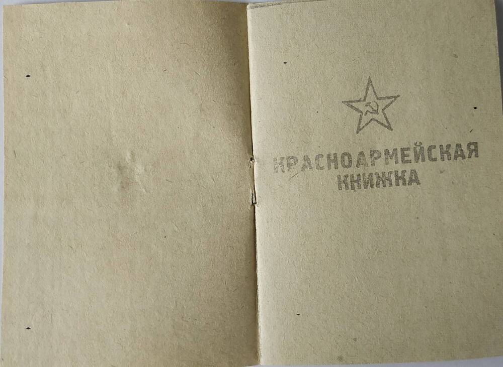 Книжка красноармейская Берг Нины Карловны.