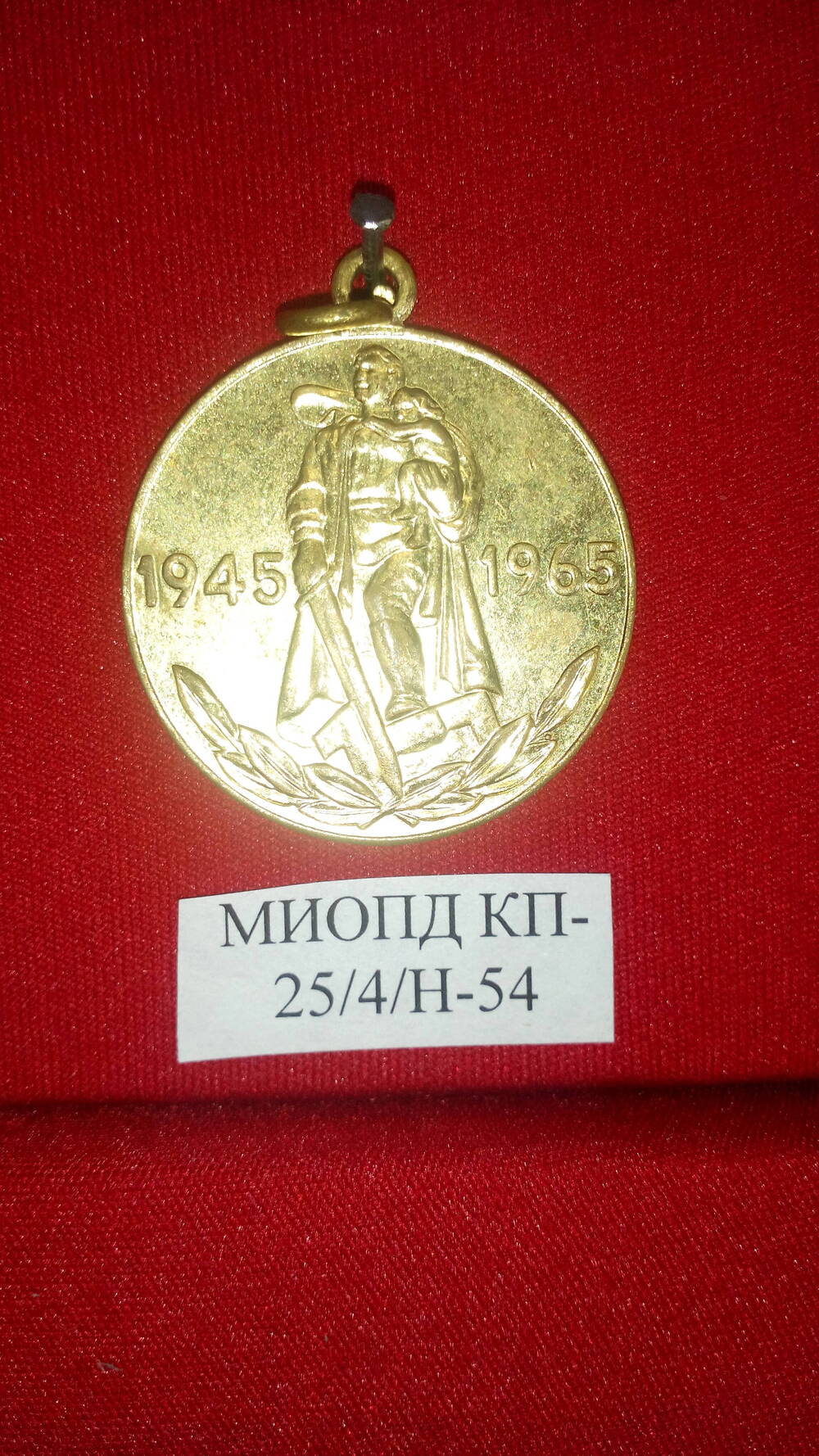 Медаль юбилейная 20 лет победы в Великой Отечественной войне 1941-1945 гг. без номера, Горюшкина Г.Ф.