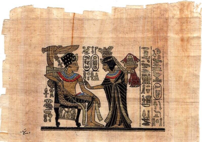 Папирус. Тутанхамон и Анхесенамон