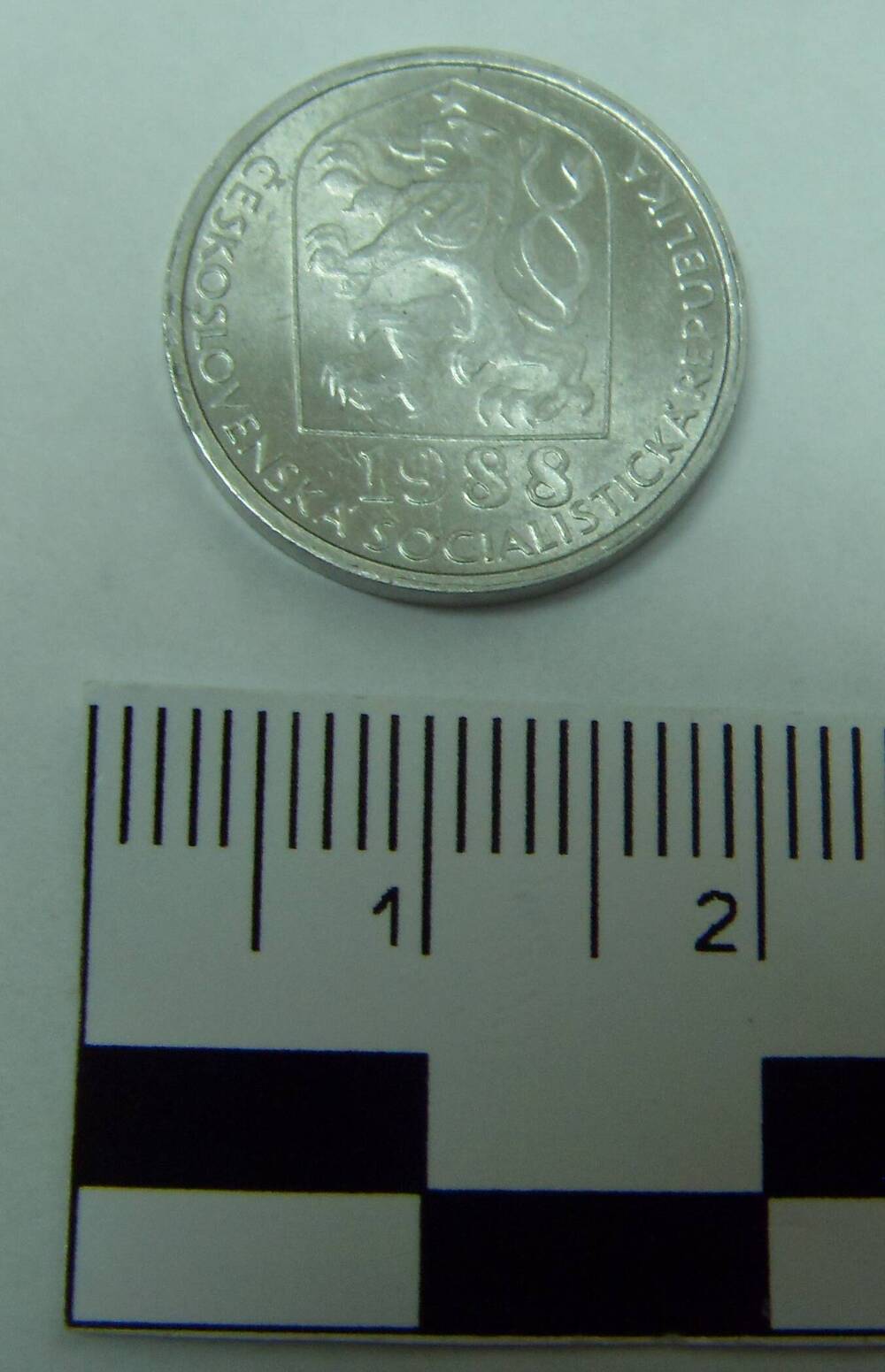 Монета 10 h геллеров 1988 г. Чехословацкая Социалистическая Республика.
