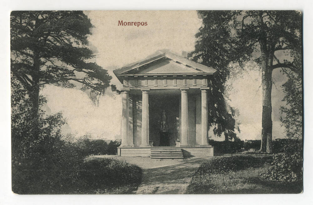Карточка почтовая. «Monrepos» (Храм Нептуна). Conrad Oldenburg.
