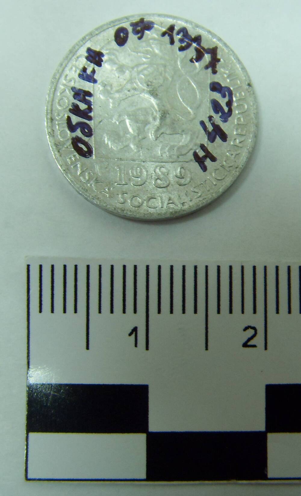 Монета 10 h геллеров 1989 г. Чехословацкая Социалистическая Республика.
