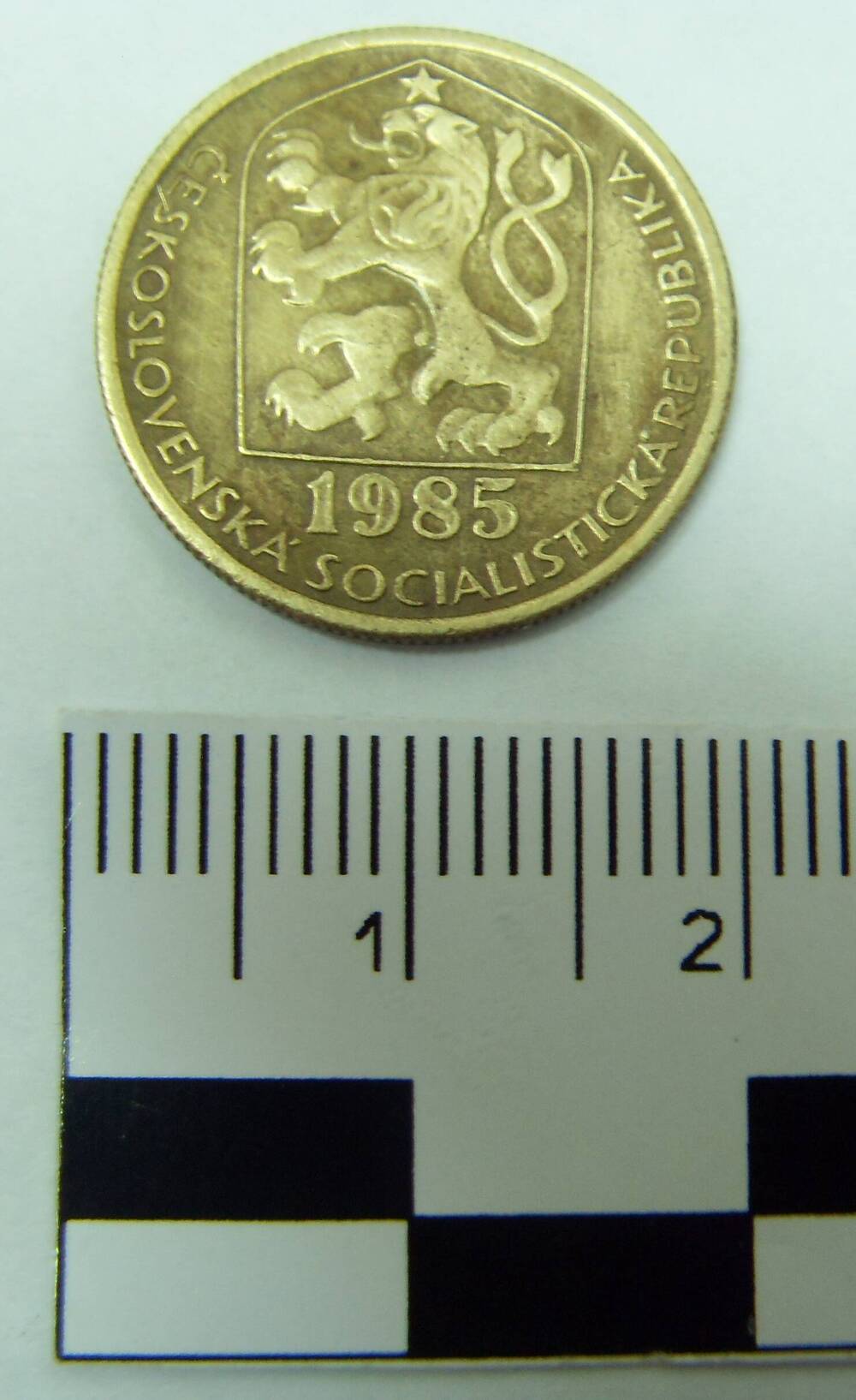 Монета 20 h геллеров 1985 г. Чехословацкая Социалистическая Республика.