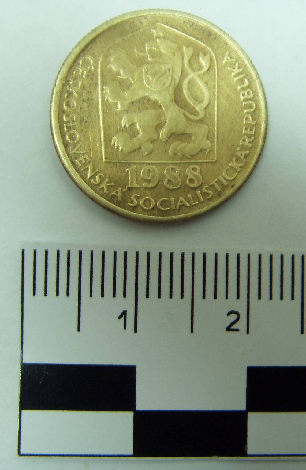 Монета 20 h геллеров 1988 г. Чехословацкая Социалистическая Республика.
