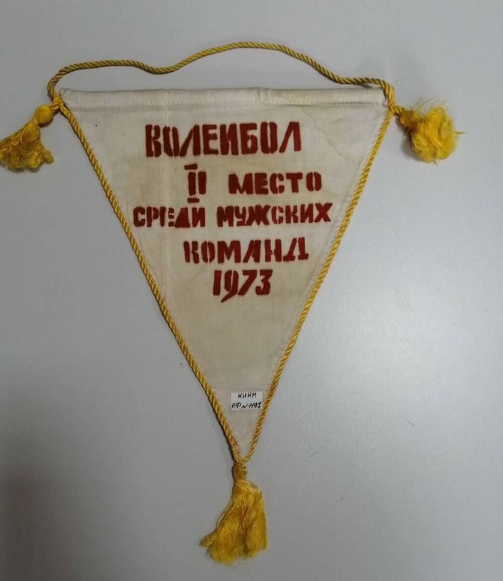 Вымпел Волейбол II место среди мужских команд 1973 г.