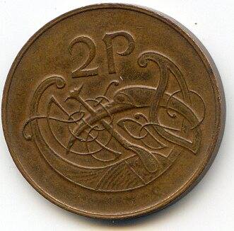 Монета 2 пенса, 1982г. Ирландия.