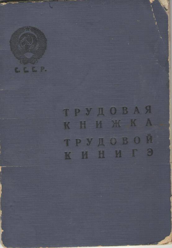 Трудовая книжка Сергеева - Данилкина Тамара Лазаревна, 26.01.1963