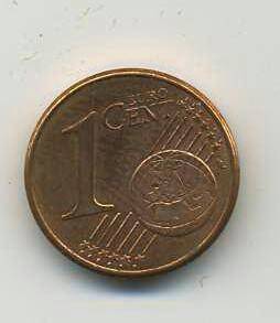 Монета 1 EURO CENT. Франция