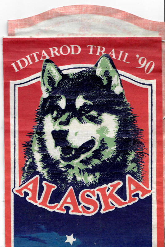 Вымпел.  Iditarod trail 90. Alaska/. Welcome to Alaska – Chukotka great race 91