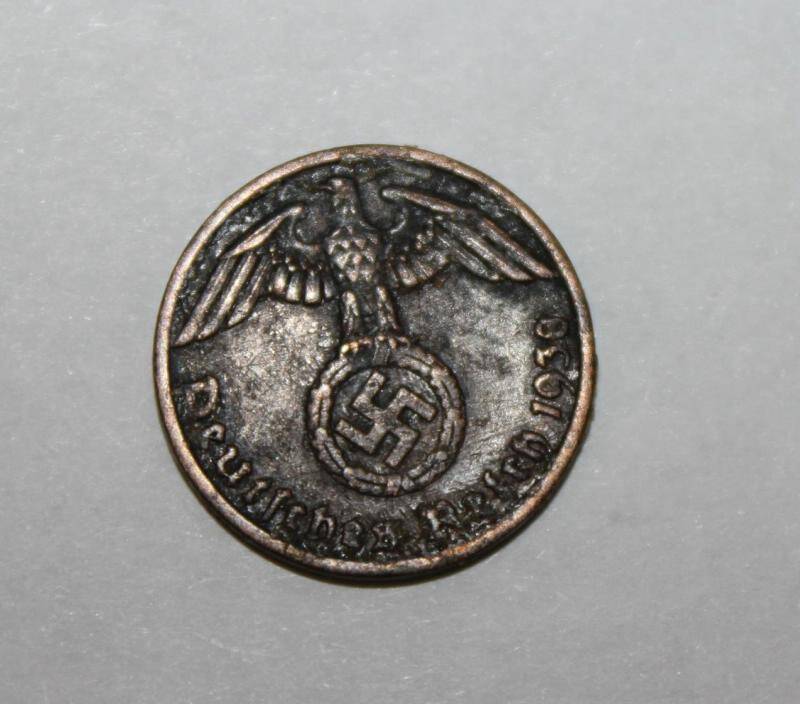 Монета. 5 пфеннигов (5 PFENNIG) 1939 г. Германия