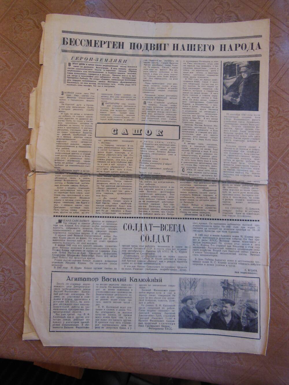 Газета Знамя Коммунизма, статья  Сашок. 1966г.