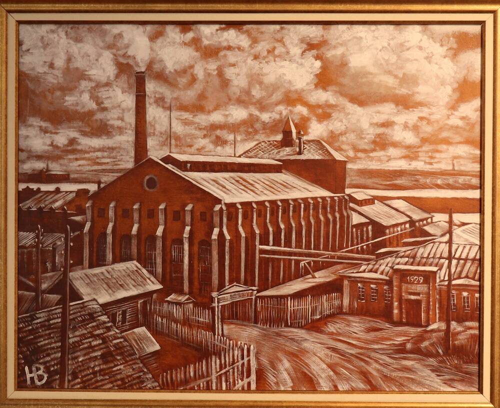 Картина. Вид завода в 1920-е годы.