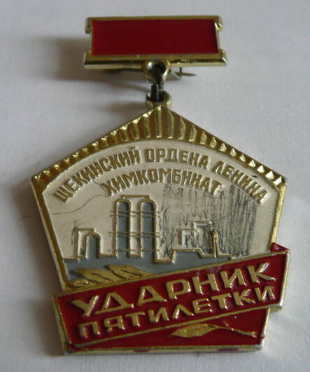 Знак Ударник пятилетки  Шеиной Александры Павловны