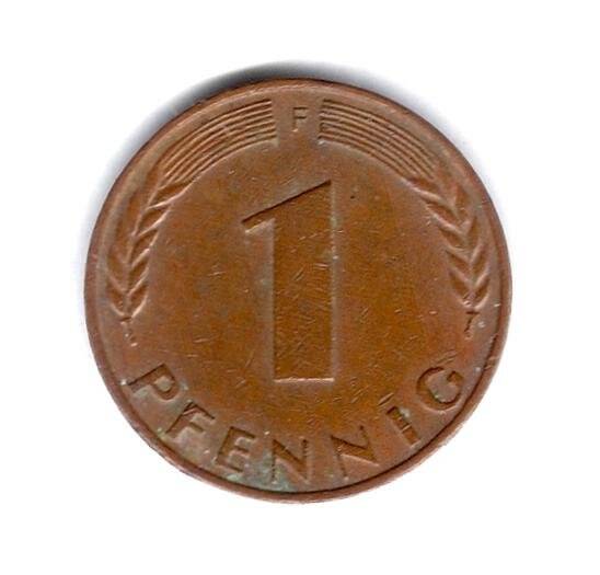 Монета. 1 пфенниг