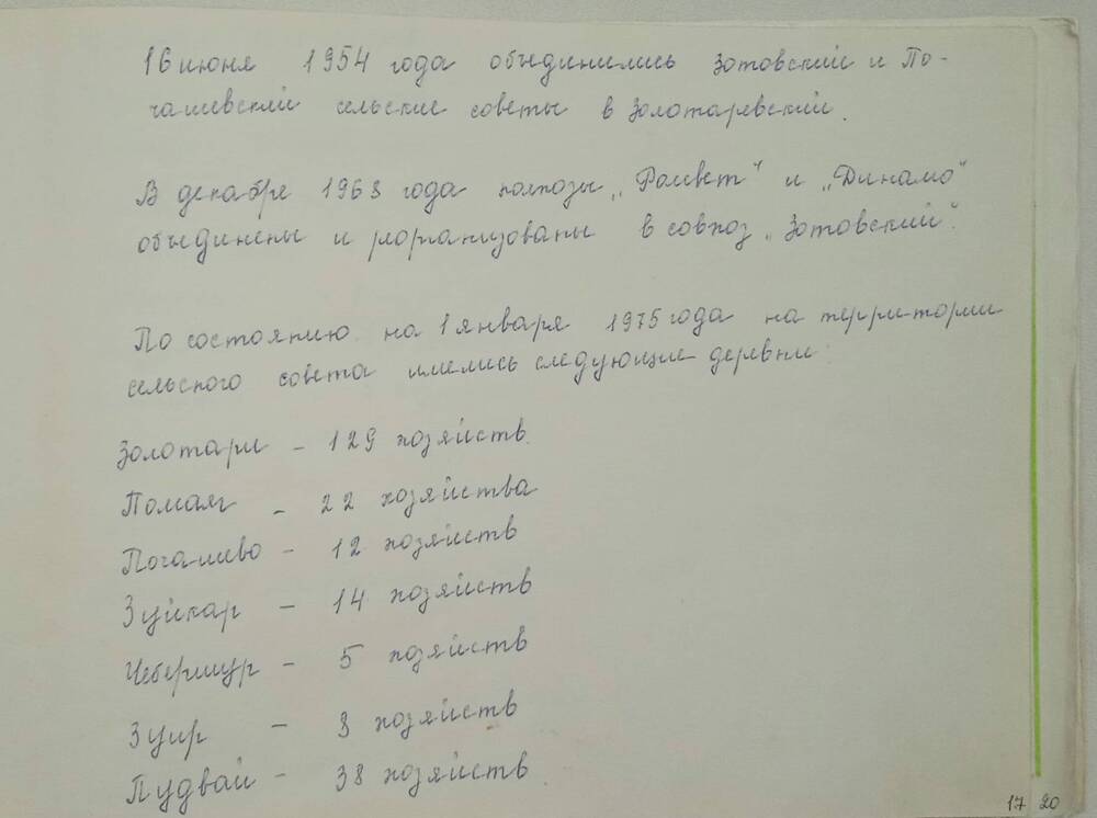 Альбом История создания совхозаЗотовский, реорганизация сельских советов и колхозов.