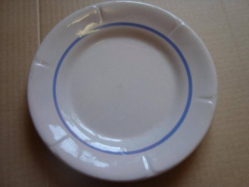 Тарелка белого цвета.