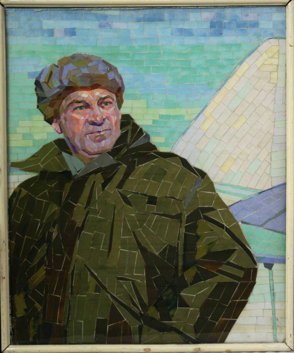 Портрет полярного летчика М.Титлова. Герой Советского Союза.