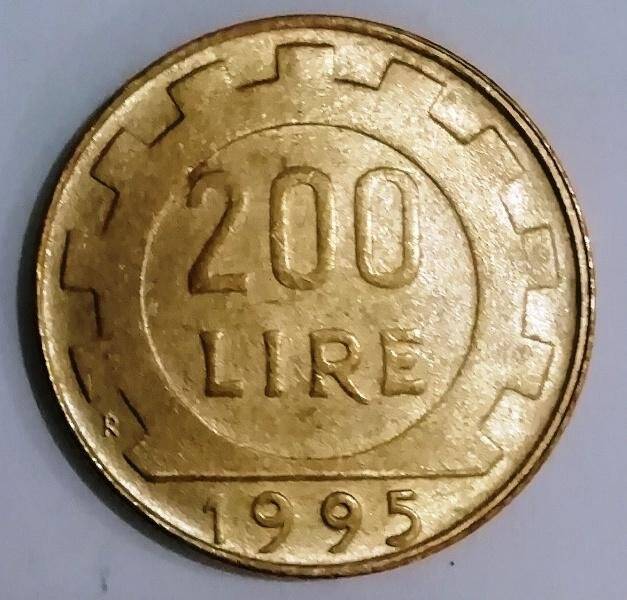 Монета, 200 лир. Италия