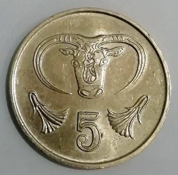 Монета, 5 центов, Кипр