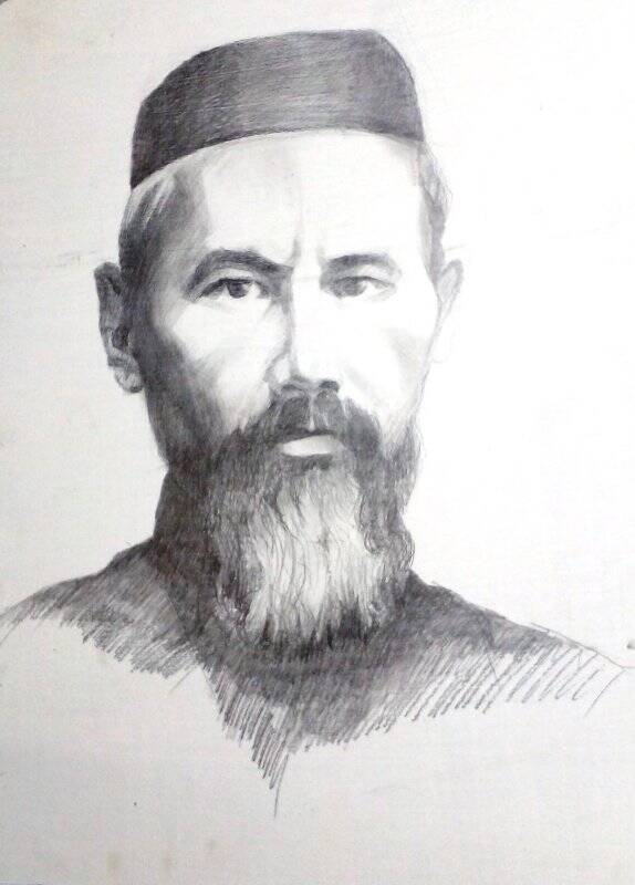 Портрет Ризаэтдина Фахретдинова из дерева,художник Хакимов Р.А.