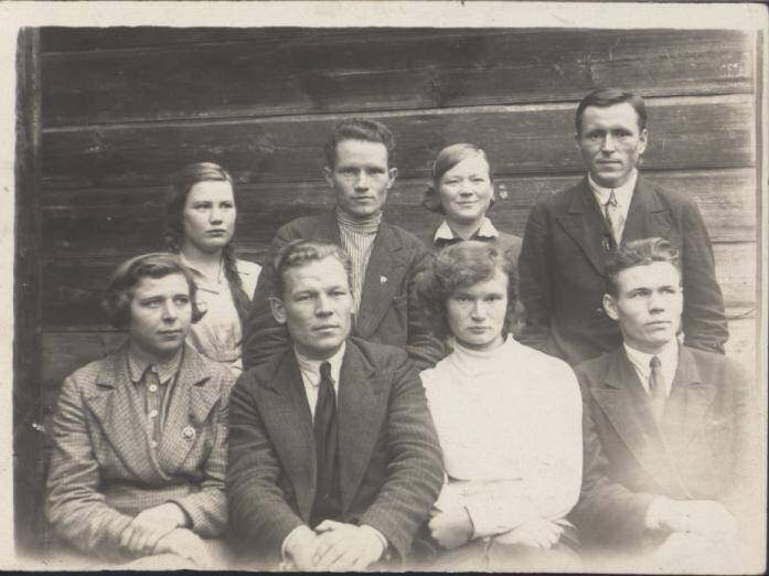 Фото. Комсомольцы Рязановской средней школы, 1938 г.