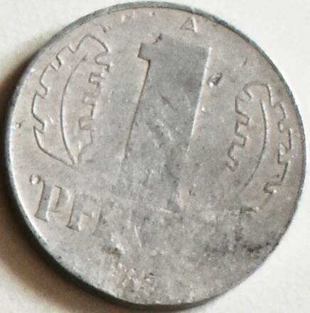 Монета Один пфенниг, 1968 год, Германия