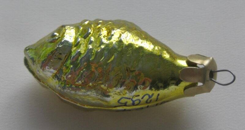Игрушка ёлочная стеклянная  «Рыбка золотая».