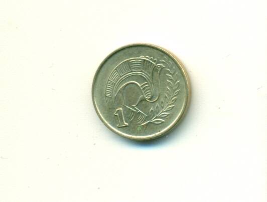Монета. Кипр.
1 цент 1996 г.