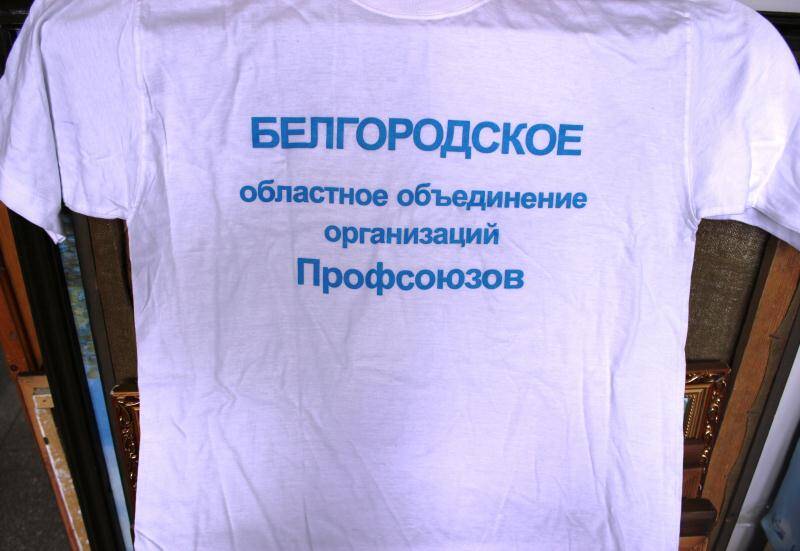 Футболка с логотипом Белгородское областное объединение организации профсоюзов