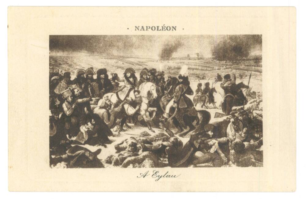 Открытка почтовая Наполеон при Эйлау, (Наполеоновские войны).