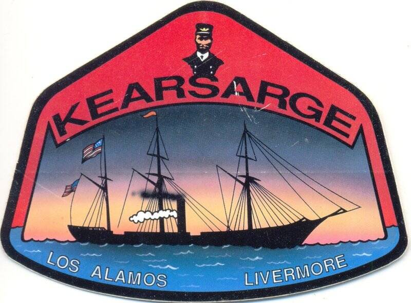 Наклейка «KEARSARGE LOS-ALAMOS LIVERMORE (Кирсардж Лос-Аламос Ливермор)»