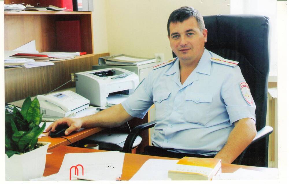 Фото И.А. Кищенко - начальник отдела безопасности Богучарской полиции.