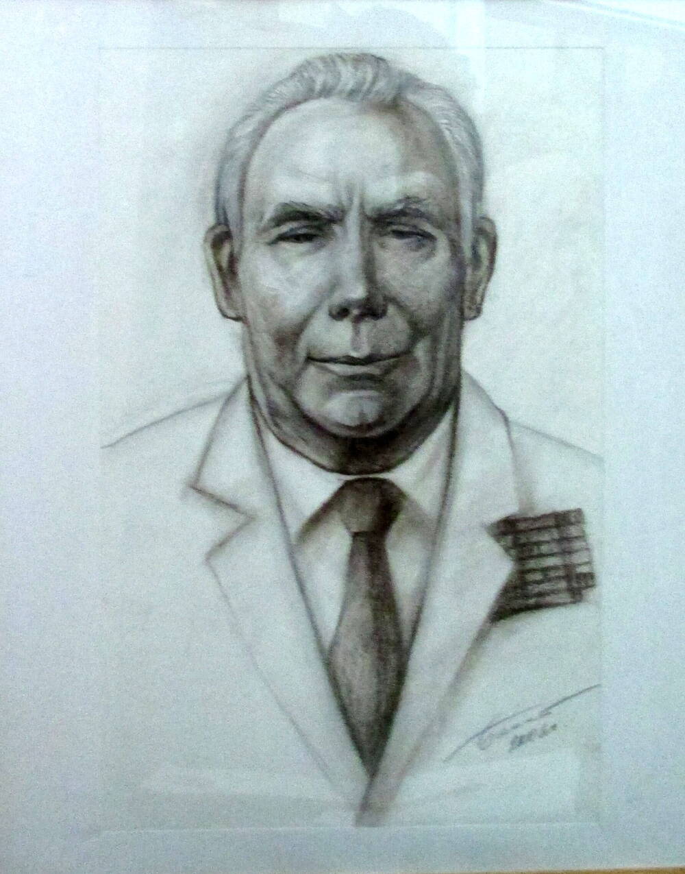 рисунок«Портрет ветерана Великой Отечественной войны Тяжельникова С.А.»