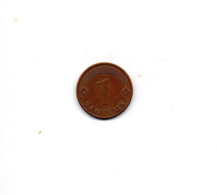 Монета. 1 сантим. Латвийская республика