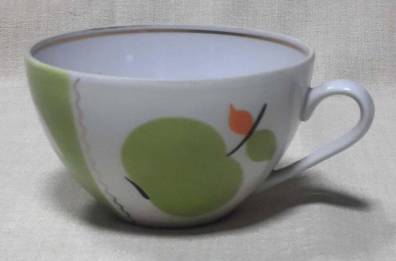 Чашка, из чайной пары Зеленое яблоко