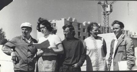 Фотография. Народный контроль  на строительной площадке. 18.06.1974 г.