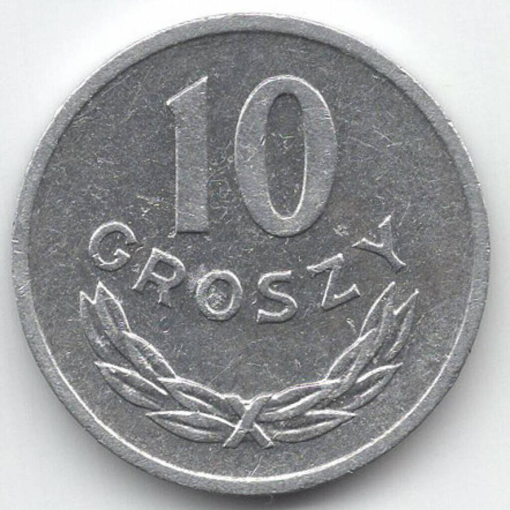 Монета Польская 10 GROSZY 1972 г.
