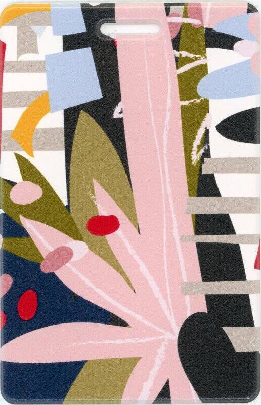 Чехол для пропуска с иллюстрацией росписи Дарьи Аноприковой (интерьер пространства «Арт-Сатка», зал ожидания)