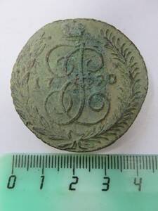 Монета 5 копеек. АМ, 1790 г. Екатерина II