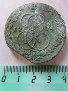 Монета 5 копеек. ЕМ, 1784 г. Екатерина II