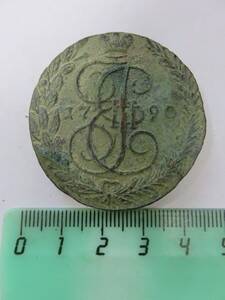 Монета 5 копеек. ЕМ, 1790 г. Екатерина II