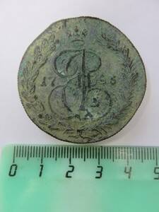 Монета 5 копеек. КМ, 1783 г. Екатерина II