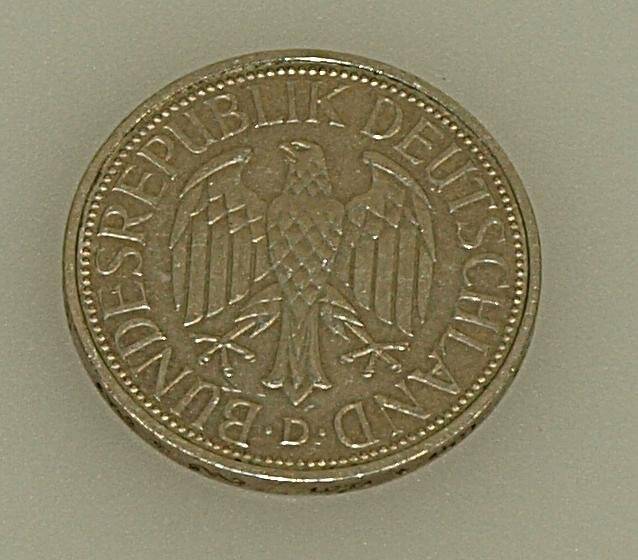 Монета 1 марка. ФРГ