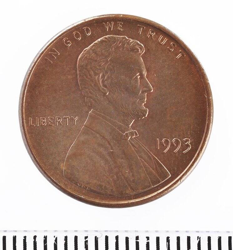 Монета 1 цент. США