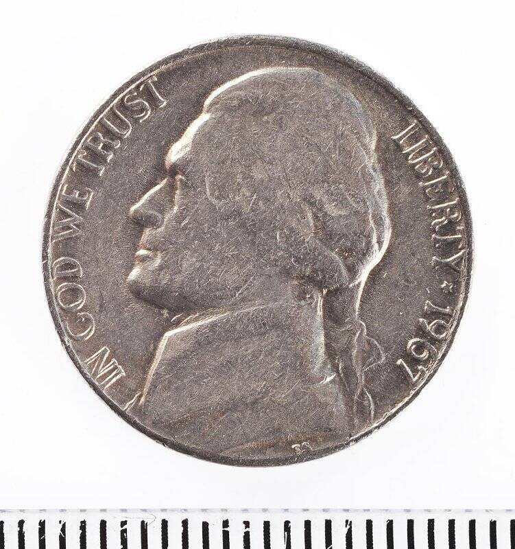 Монета 5 центов. США