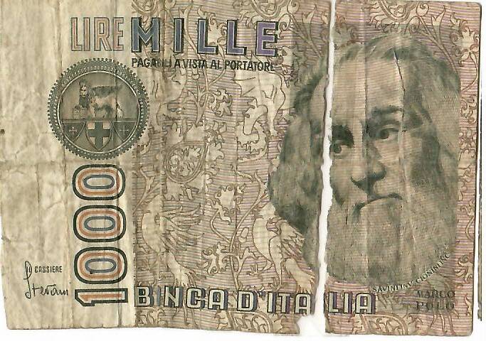 Знак денежный 1000 лир RB 178258 с