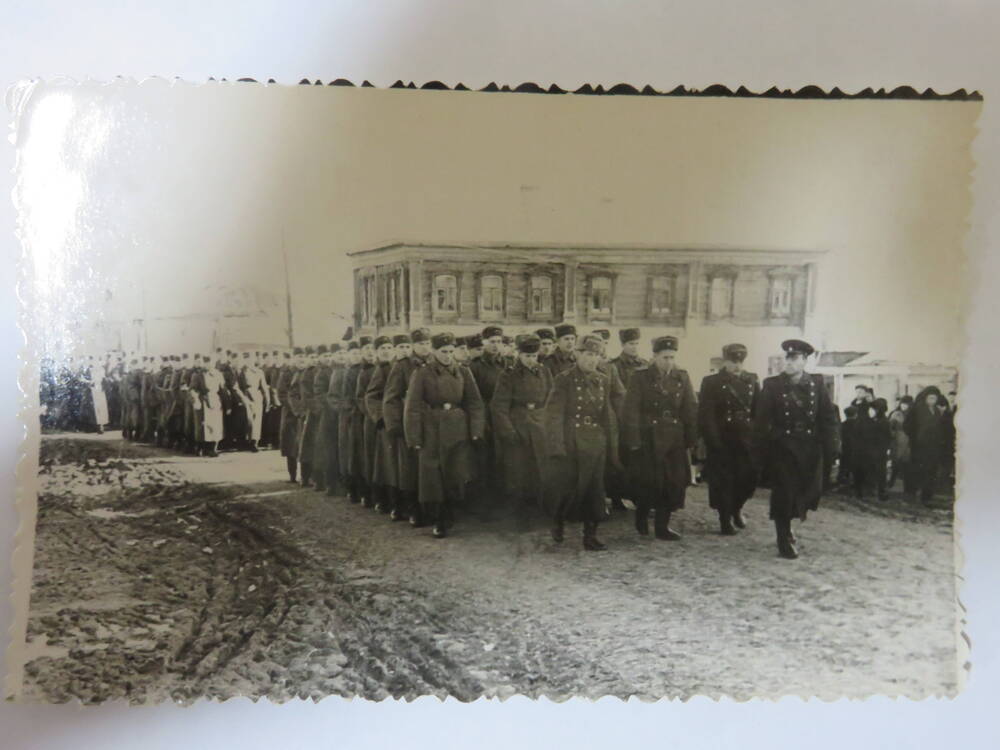Фотография Бородинский гарнизон на параде 1958 г.